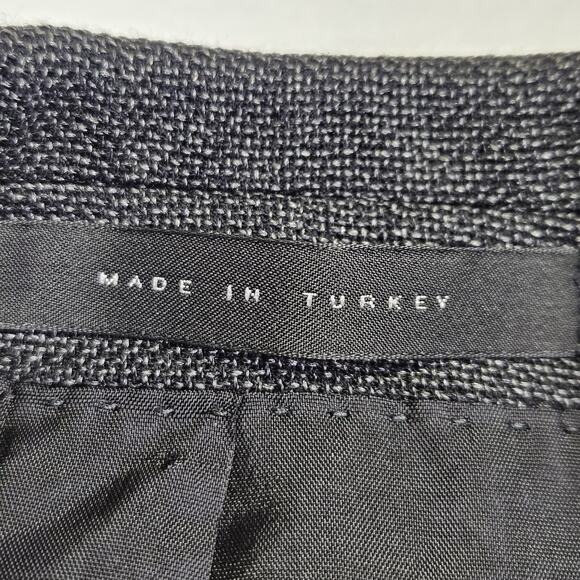 BOSS HUGO BOSS Mens 38R Blazer Slim Fit Micro-Pattern Wool Silk Suit Jacket Gray - Picture 11 of 16